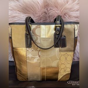 Pretty COACH GOLD PATCHWORK